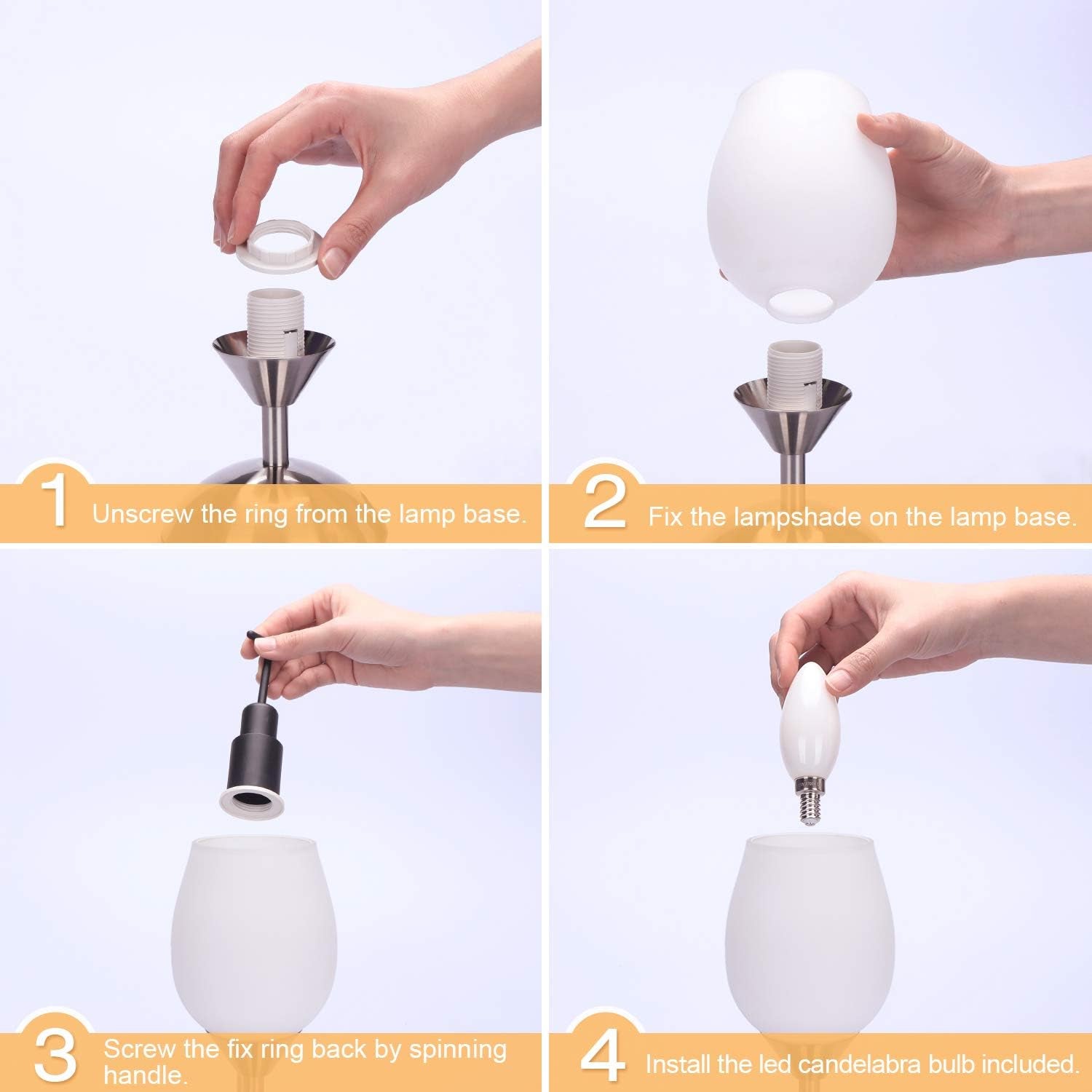 Chic 3-Way Dimmable Touch Lamp - Elegant Opal Glass Table Lamp with Silver Base for Cozy Ambiance in Any Room