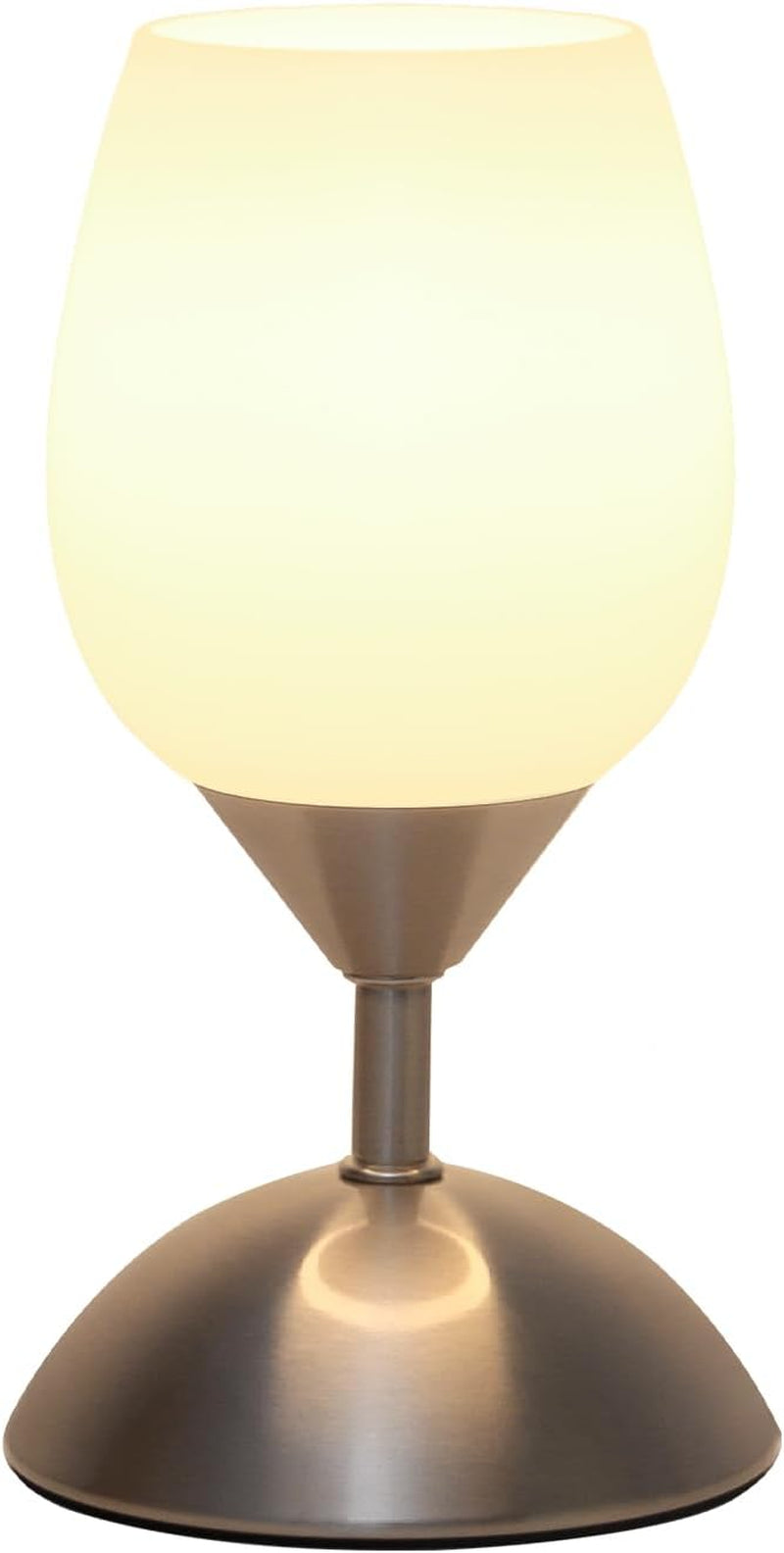 Chic 3-Way Dimmable Touch Lamp - Elegant Opal Glass Table Lamp with Silver Base for Cozy Ambiance in Any Room