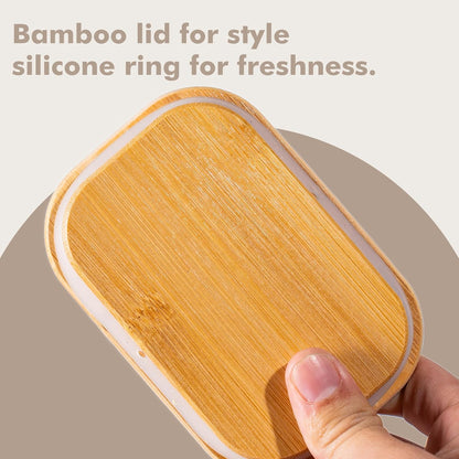 54Oz 3PCS Rectangle Glass Storage Containers with Lids, Glass Jars with Bamboo Lids, Clear Food Storage Jar, Sugar Coffee Containers, Pantry Container for Pasta, Rice, Flour, Oats, Tea