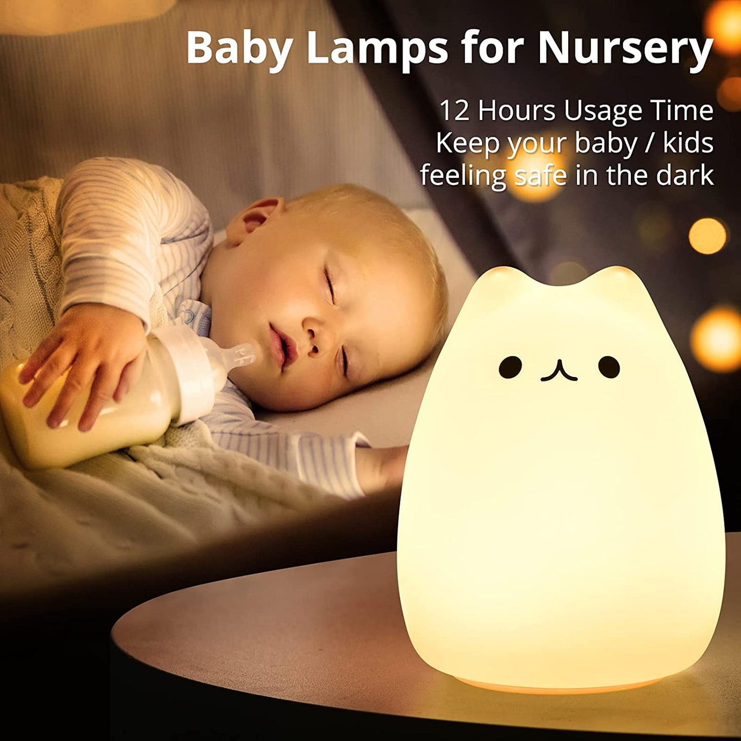 Charming Cat Lamp - The Perfect Night Light for Kids and Teens, Ideal Graduation and Birthday Gifts for Girls, Adorable Kawaii Kitty Design with Remote Control
